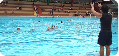 intermediate kids swimming